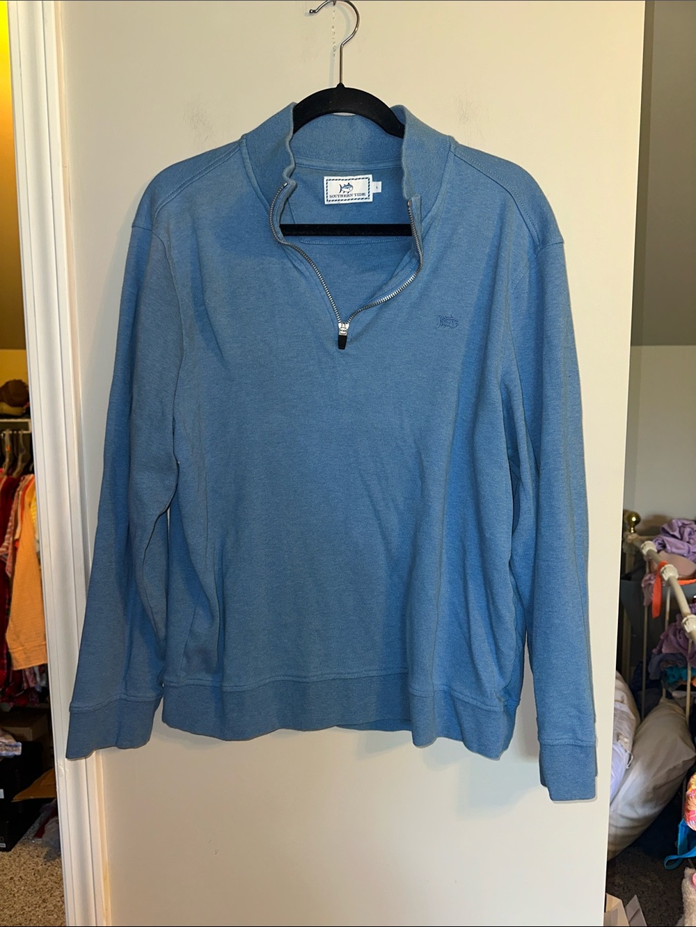 Southern Tide Large blue quarter zip